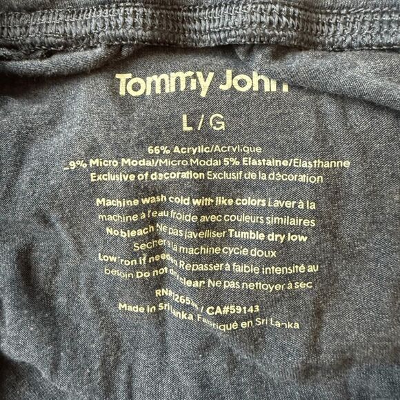 Tommy John Mens Downtime Drawstring Lounge Jogger Pants Charcoal Heather Large - Picture 3 of 7